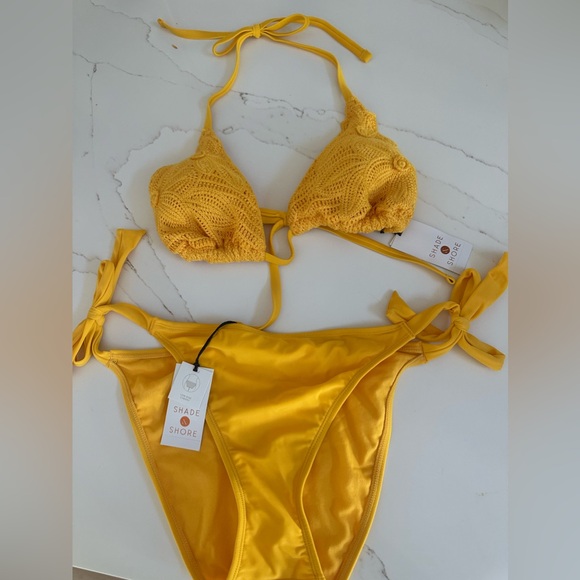 Shade Shore Swim Yellow 2 Peice Bikini Shade And Shore Crochet